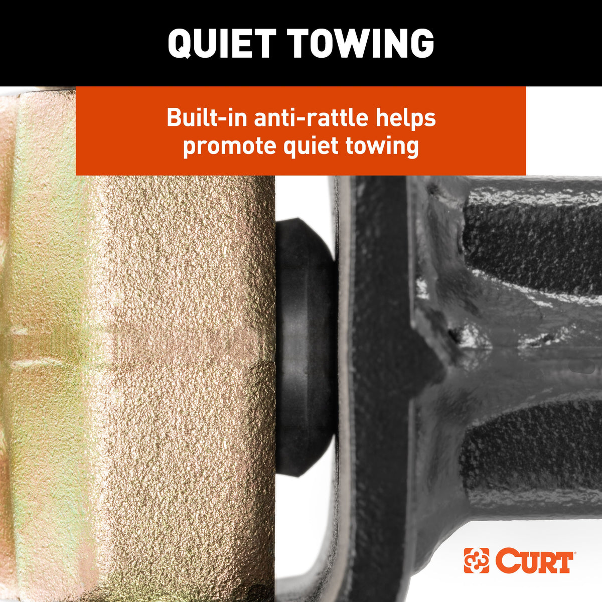 CURT 45904 Adjustable Trailer Hitch Ball Mount, Tow Hook Step, 2-Inch Receiver, 6-Inch Drop, 2 and 2-5/16-Inch Balls, 14,000 lbs