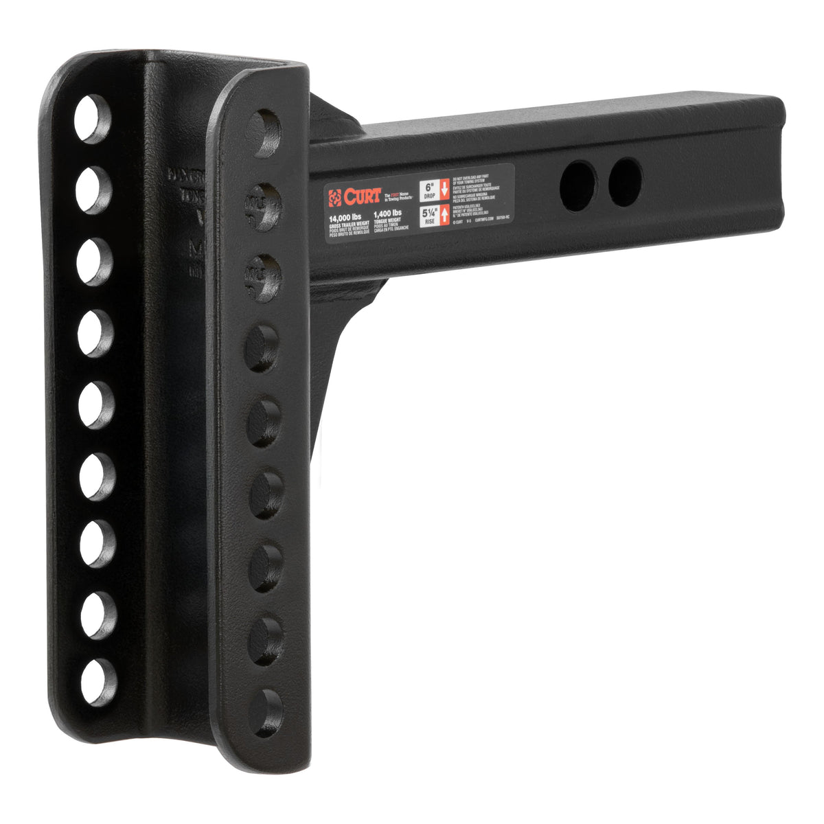 CURT 45910 Replacement Shank for Adjustable Trailer Hitch Ball Mount #45900 or #45907, Fits 2-Inch Receiver