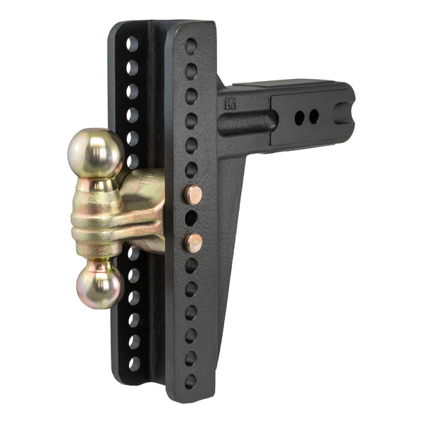 CURT 45928 Adjustable Trailer Hitch Ball Mount, 3-Inch Receiver, 10-5/8-Inch Drop, 2 and 2-5/16-Inch Balls, 21,000 lbs