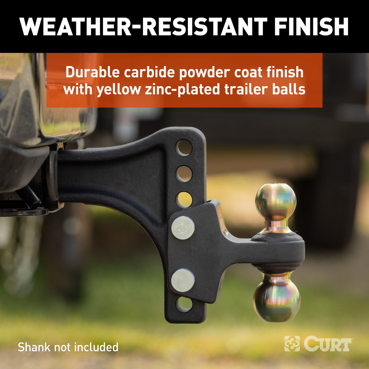 CURT 45934 HD Dual Ball Attachment for Weight Distribution Shank, 2 and 2-5/16-Inch, Up to 20,000 lbs