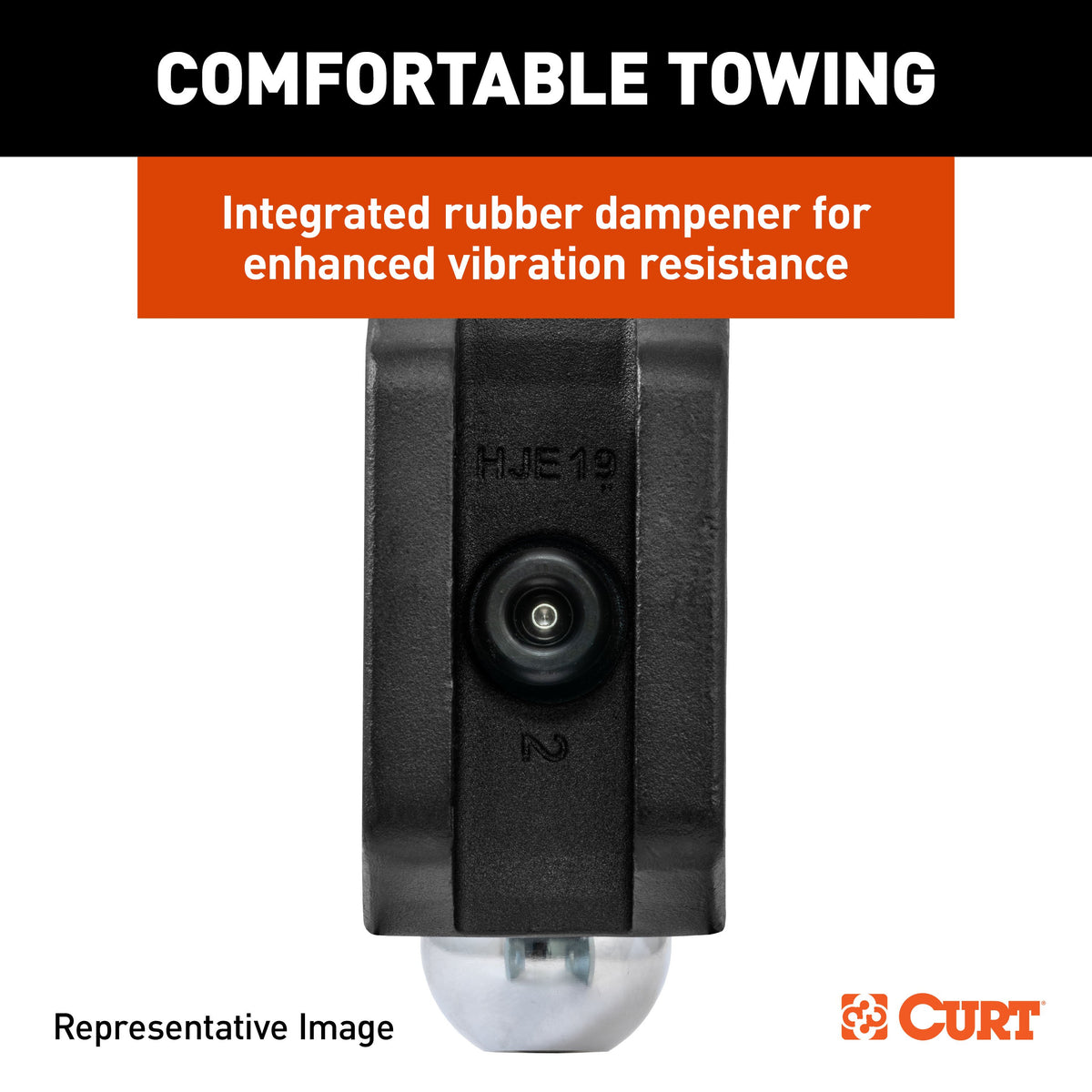 CURT 45937 HD Adjustable Hitch Ball Mount with Dual Ball, 2-1/2" Shank, Up to 20,000 lbs