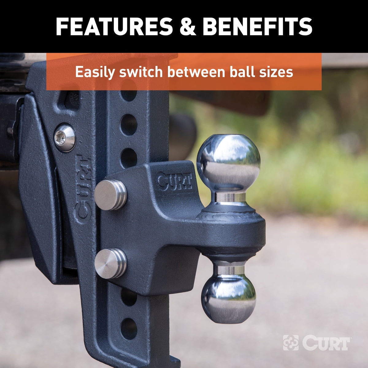 CURT 45952 Replacement Rebellion XD Dual Ball, 2, 2-5/16-Inch, Up to 15K