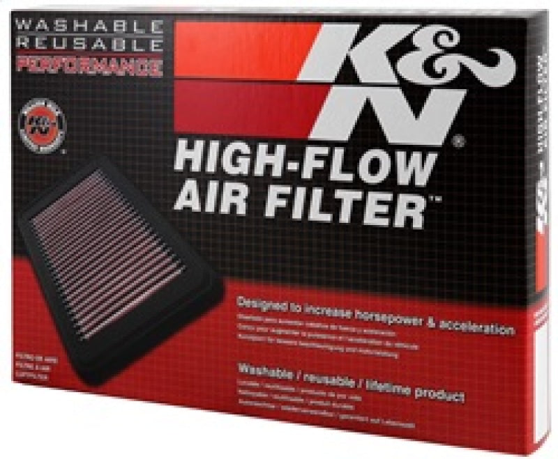 K&N Replacement Air Filter for Opel / Vauxhall / Saab 11.375in O/S L x 10.125in O/S W x 1.625in H - 33-2962