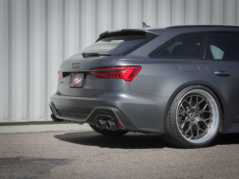 aFe 20-22 Audi RS6 Avant V8 4L (tt) MACH Force-Xp 3in to 2.5in 304 SS Cat-Back Exhaust w/ Carbon Tip - 49-36448-C