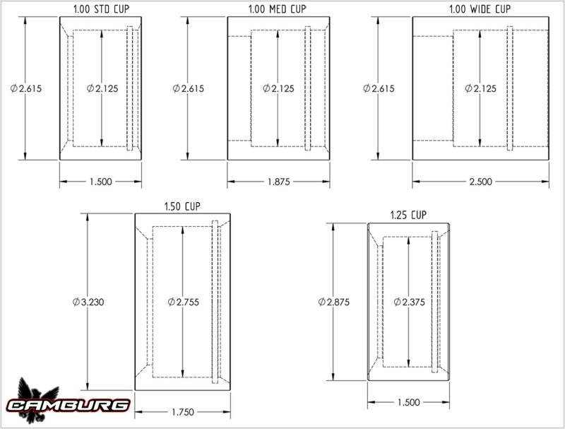Camburg 1.25in. 4130 Uniball Cup - CAM-040093