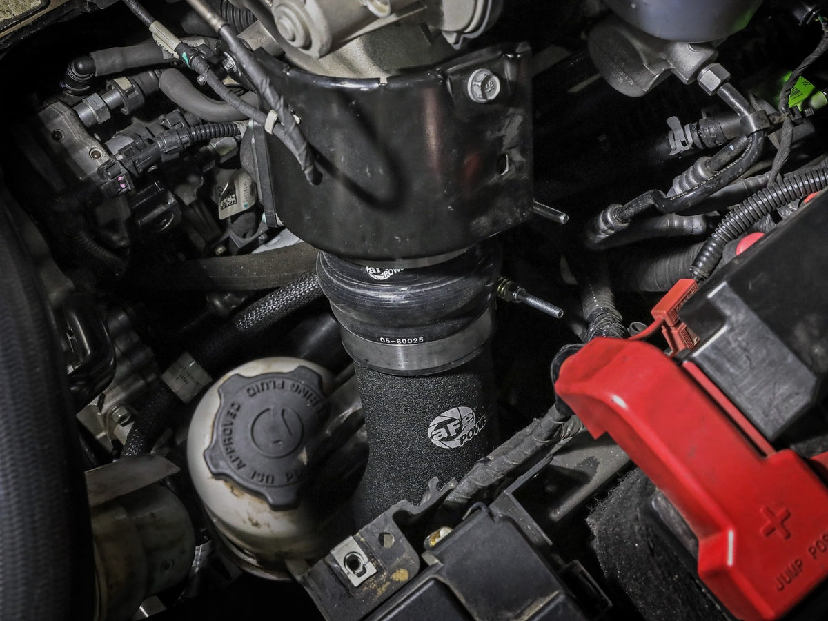 aFe BladeRunner Aluminum Hot and Cold Charge Pipe Kit Black RAM Diesel Trucks 19-23 L6-6.7L (td) - 46-20614-B