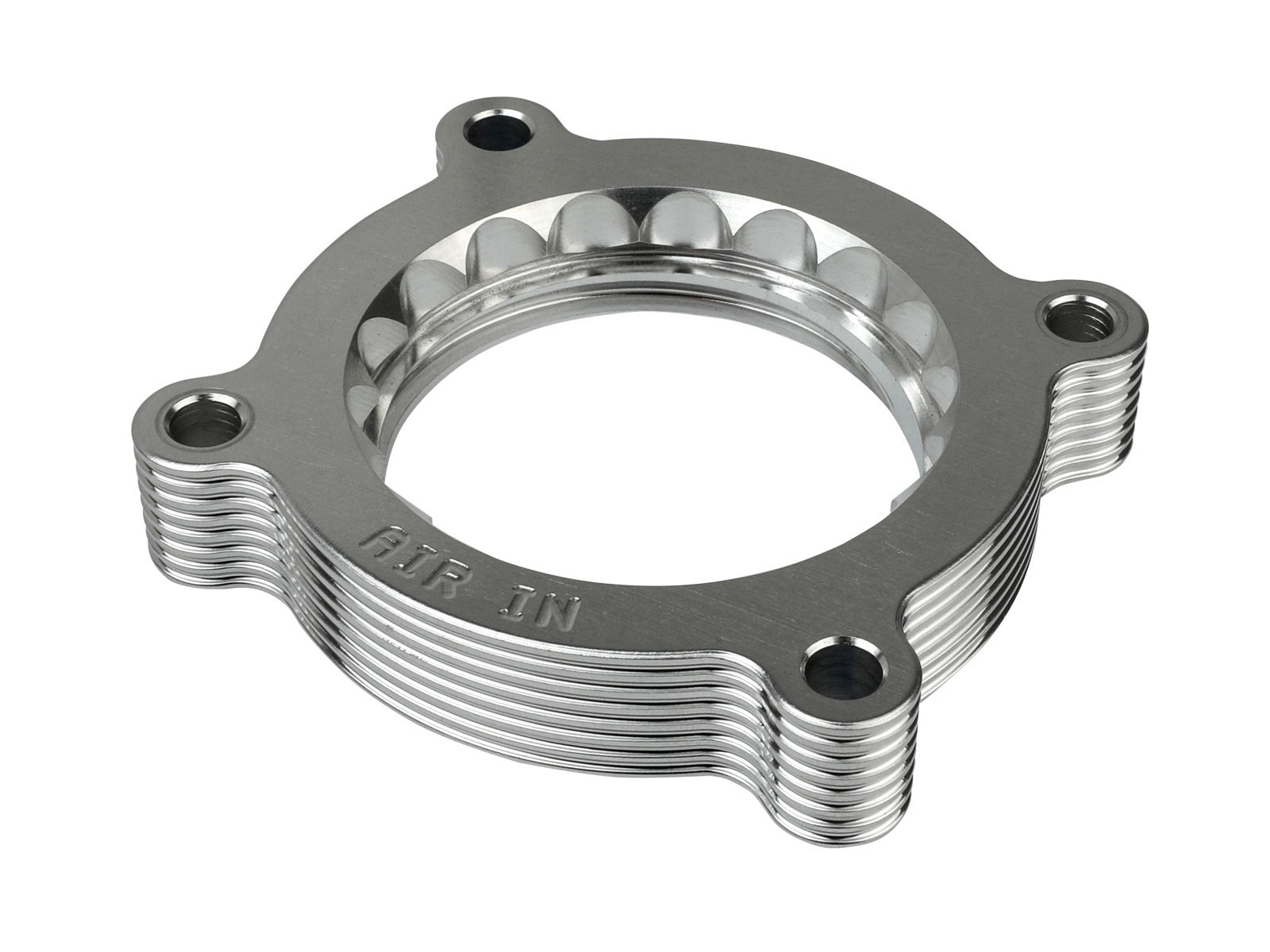 aFe 11-14 Ford Mustang/ 11-14 Ford F-150 V6 3.7L Silver Bullet Throttle Body Spacer - Silver - 46-33016