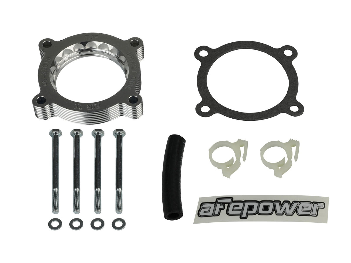 aFe 11-14 Ford Mustang/ 11-14 Ford F-150 V6 3.7L Silver Bullet Throttle Body Spacer - Silver - 46-33016