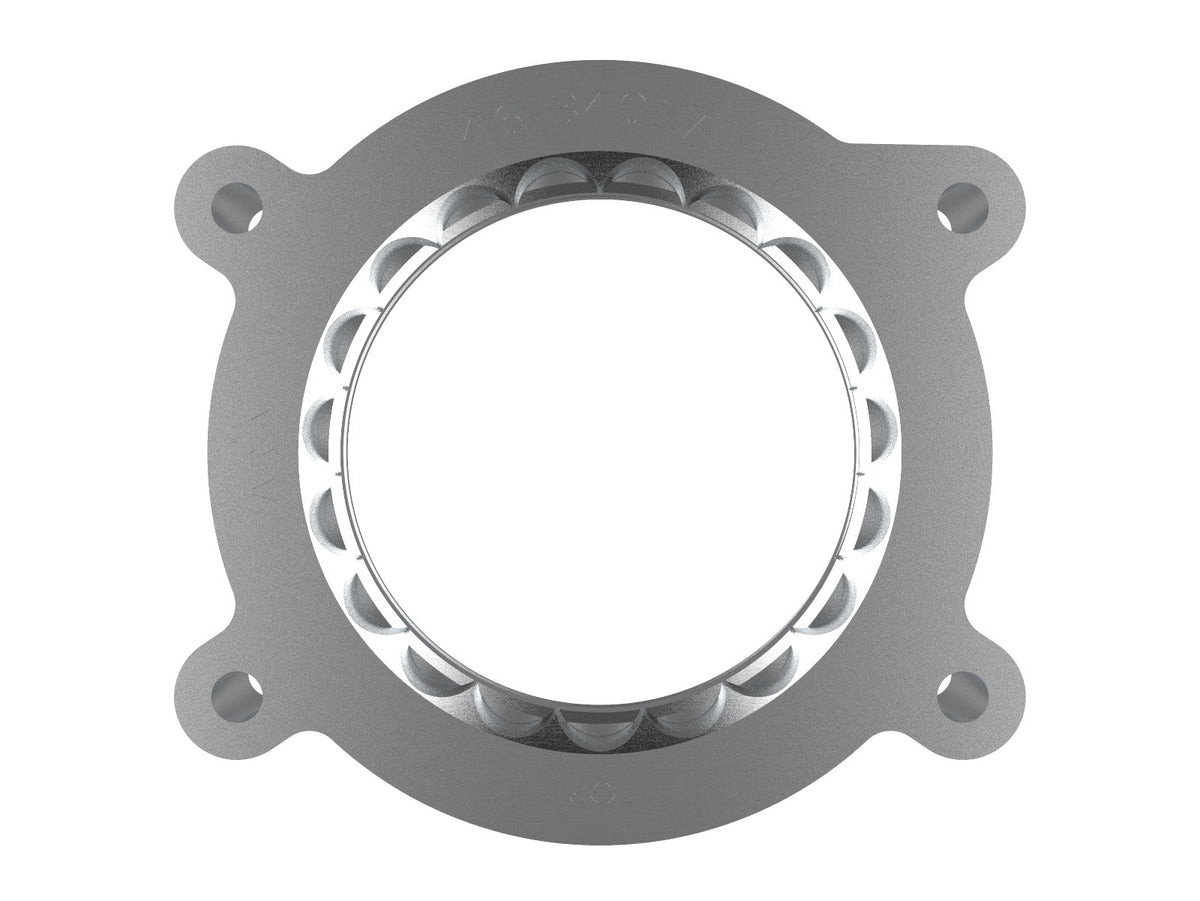 aFe 2020 Vette C8 Silver Bullet Aluminum Throttle Body Spacer Works w/ Factory Intake Only - Silver - 46-34017