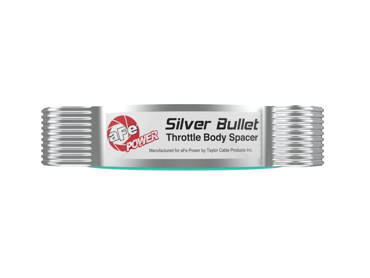aFe 2020 Vette C8 Silver Bullet Aluminum Throttle Body Spacer Works w/ Factory Intake Only - Silver - 46-34017