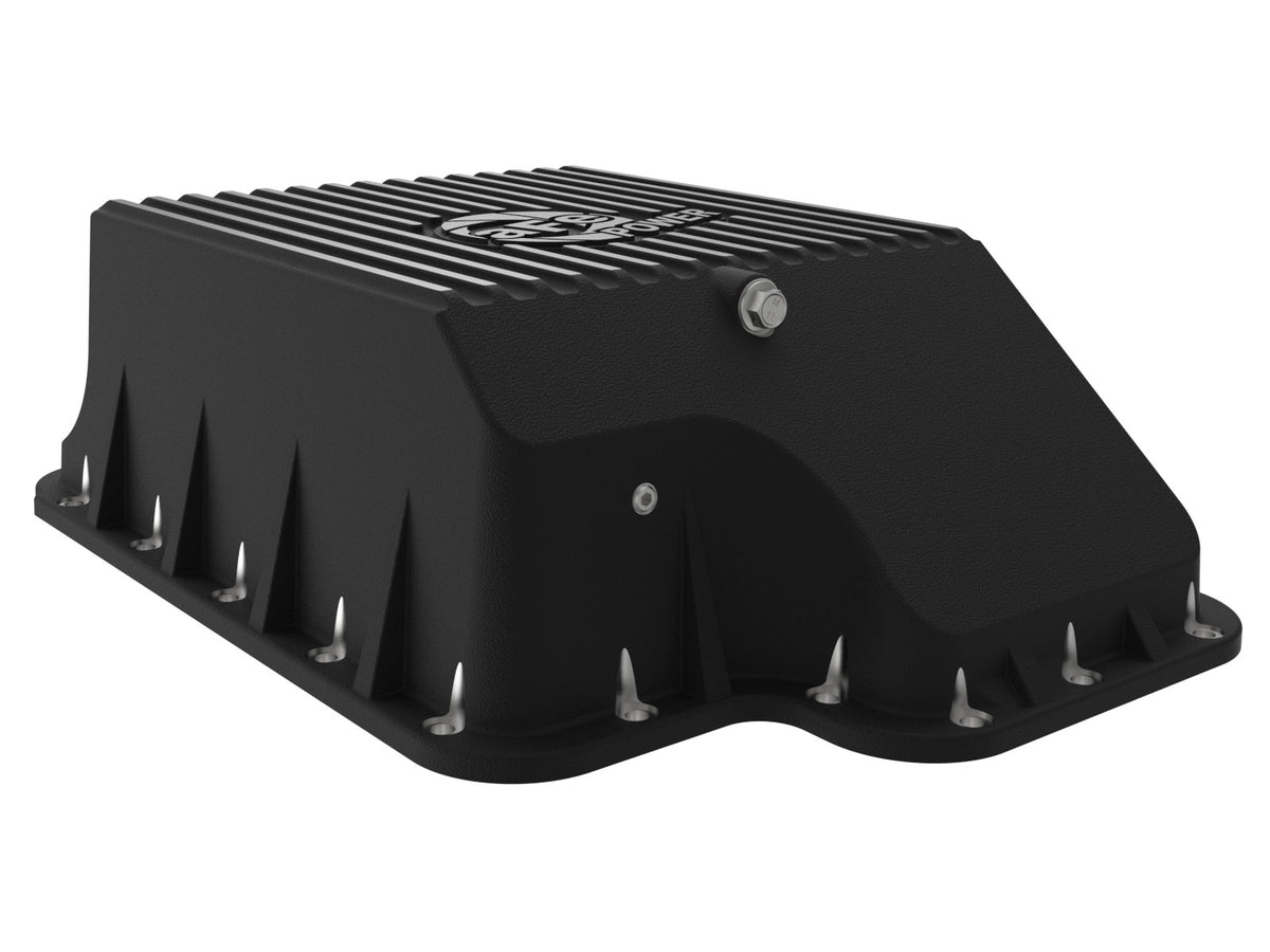 afe Transmission Pan (Black); Ford Diesel Trucks 03-10 V8-6.0/6.4L (td) - 46-70122-1