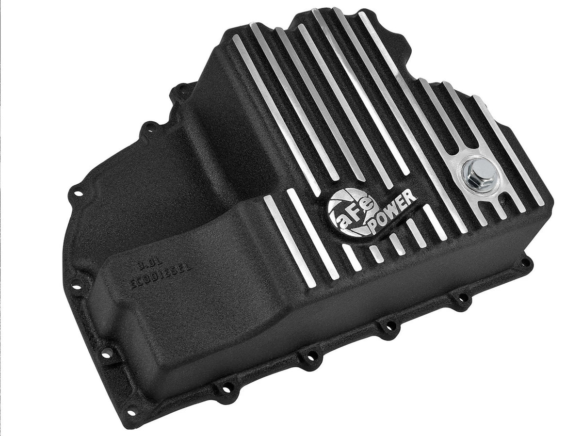 AFE Engine Oil Pan Black Machined; 14-16 Dodge RAM 1500 EcoDiesel 3.0L V6 (td) - 46-70282
