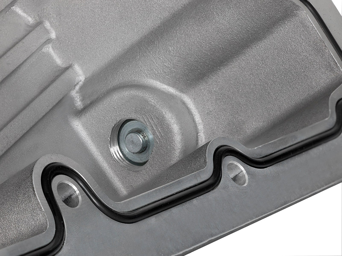 aFe Street Series Engine Oil Pan Raw w/ Machined Fins; 11-17 Ford Powerstroke V8-6.7L (td) - 46-70320