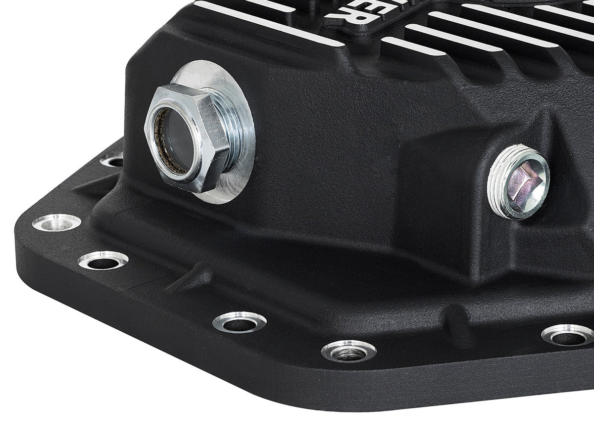 aFe Power Pro Ser Rear Diff Cover Black w/Mach Fins 2017 Ford Diesel Trucks V8-6.7L(td) Dana M275-14 - 46-70352