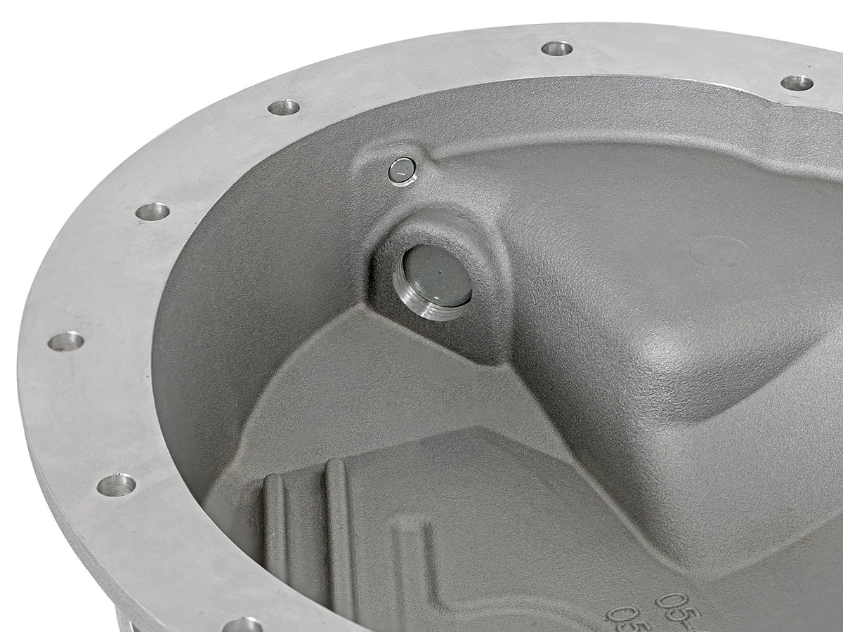 aFe Power Rear Differential Cover Raw w/Machined Fins Street Ser. 16-17 Nissan Titan XD (AAM 9.5-14) - 46-70360