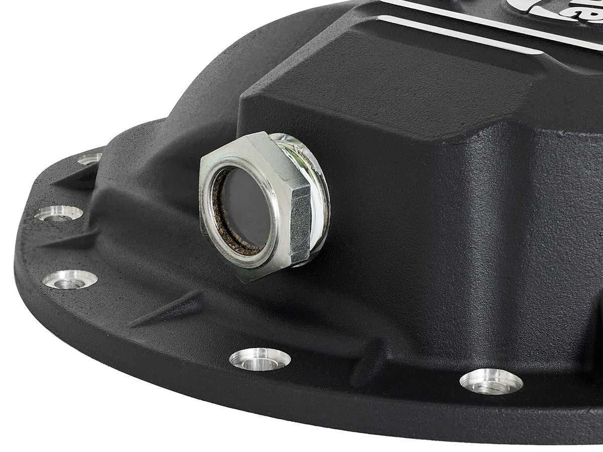 aFe Power Pro Series Rear Differential Cover Black w/Machined Fins 16-17 Nissan Titan XD(AAM 9.5-14) - 46-70362