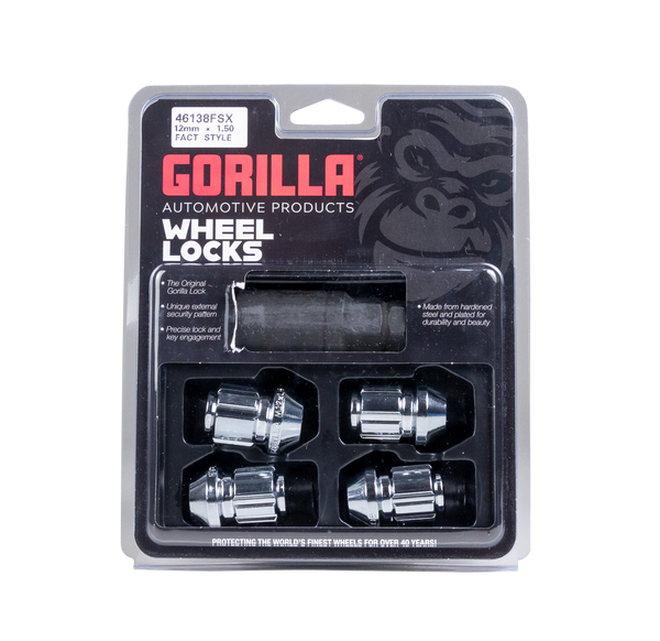 Gorilla Automotive - Fact Lock 12-1.50 Chrome 4-pk - Ford/gm - 46138FSX