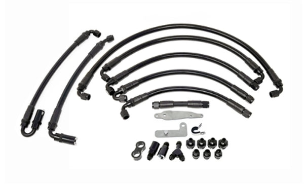 Torque Solution PTFE Fuel Line Kit w/ Flex Fuel - Subaru WRX STI 08-21 / WRX 08-14 - TS-SU-6FLK-AM-P-08-FF for 2008-2021 Suba
