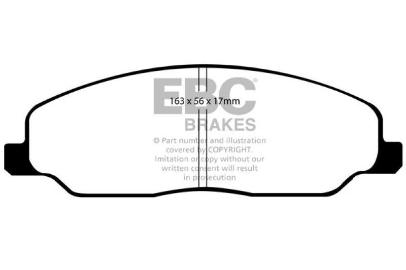 EBC 05-10 Ford Mustang 4.0 Greenstuff Front Brake Pads - DP21740