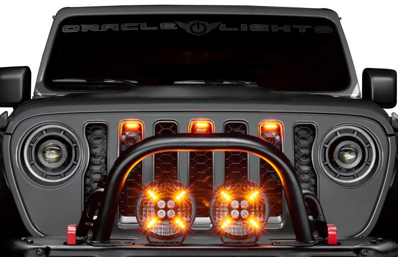 Oracle Universal Pre-Runner Style LED Grill Light Kit (New Style) - Amber w/Tinted Lens SEE WARRANTY - 5889-005-T
