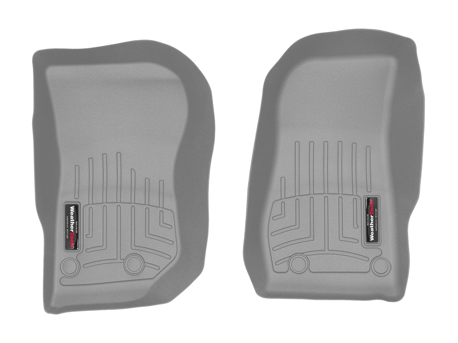 Weathertech - FloorLiner™ DigitalFit® Gray Front & Rear Set 14-18 Jeep Wrangler - 46573-1-2