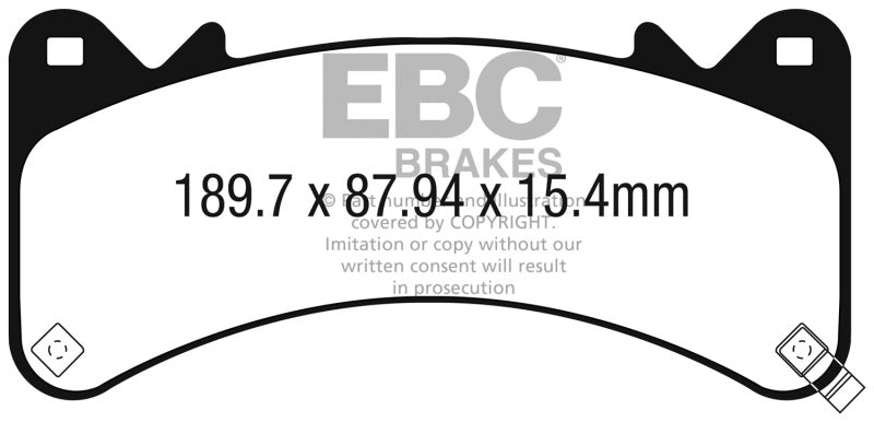 EBC 2015+ Chevrolet Tahoe 2WD (6 Piston Brembo) Yellowstuff Front Brake Pads - DP43067R
