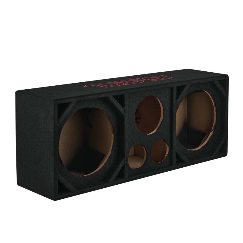 DS18 Ported Enclosure 2x 10in Mids 2x 3.6in Tweeters & 1 x 5.7in Horn Diffuser -Black Carpet - VOC10PRO - side view
