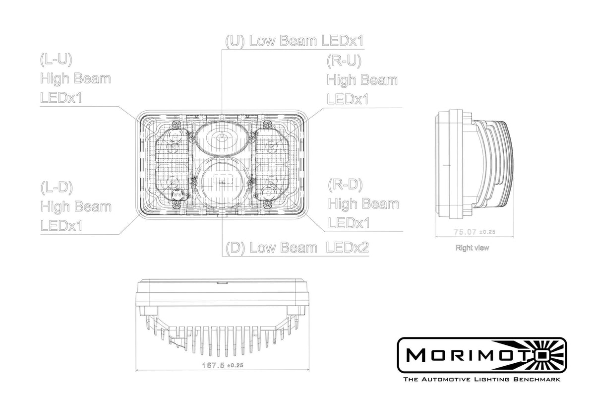 Morimoto - Sealed Beam: Morimoto Sealed4 (4x6) - LF267