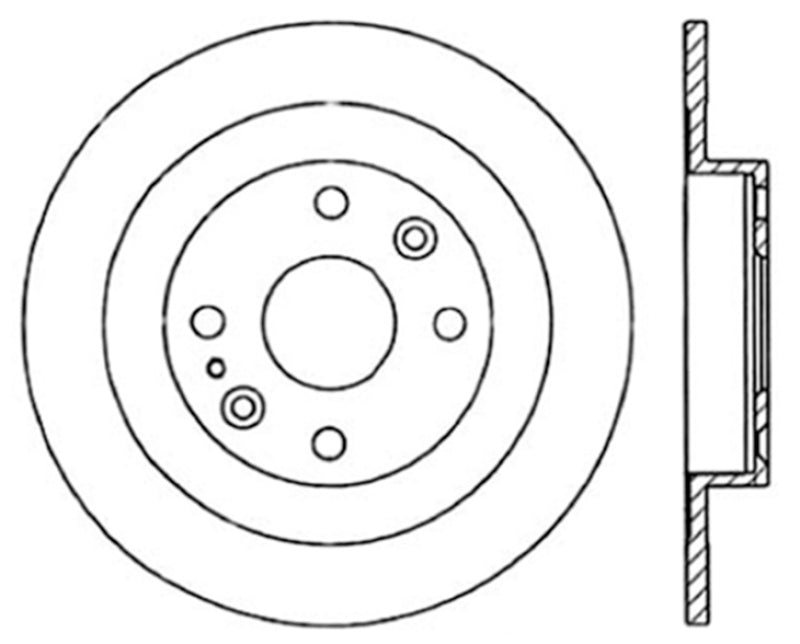 Centric 94-05 Mazda Miata MX-5/92-95 MX-3 (Normal Suspension) Rear Premium Brake Cryo Rotor - 120.45041CRY