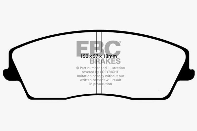 EBC 05-09 Chrysler 300 2.7 Greenstuff Front Brake Pads - DP21723