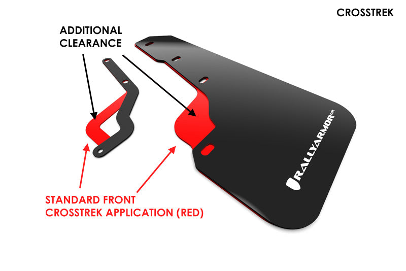 Rally Armor 18-22 Subaru Crosstrek Lift/AT Black UR Mud Flap w/ White Logo - MF46-LTUR-BLK/WH