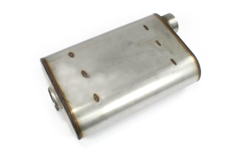 JBA Universal Chambered Style 304SS Muffler 14x9.75x4 2.5in Inlet Diameter Offset/Offset - 40-251400