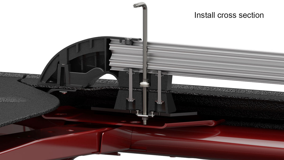 Teraflex Jk4 Nebo Roof Rack Main Rail Kit -silver