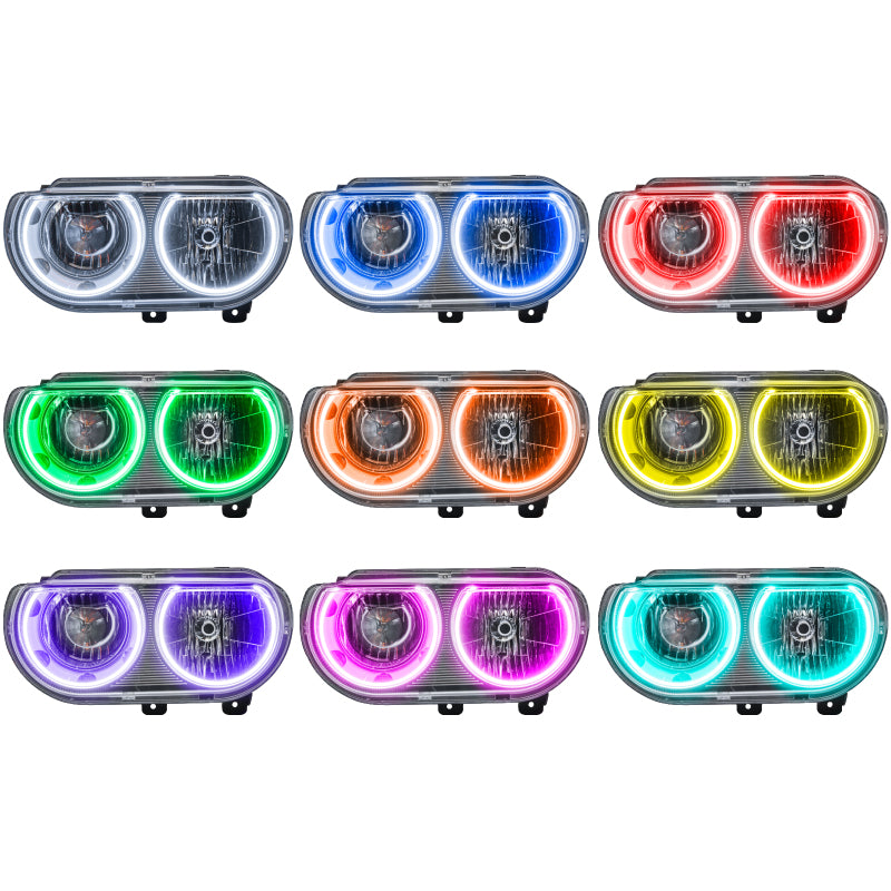 Oracle 08-14 Dodge Challenger SMD HL (Non-HID) - ColorSHIFT w/o Controller SEE WARRANTY - 7720-334