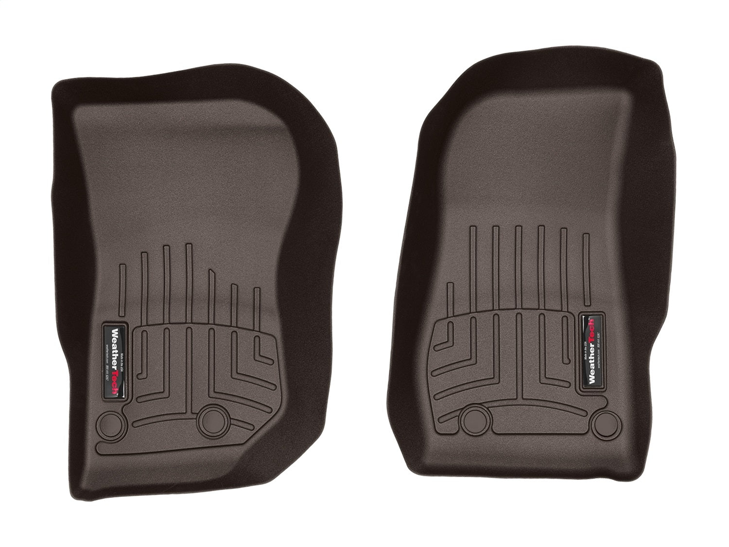 Weathertech - FloorLiner™ DigitalFit® Cocoa Front & Rear Set 14-18 Jeep Wrangler - 47573-1-2