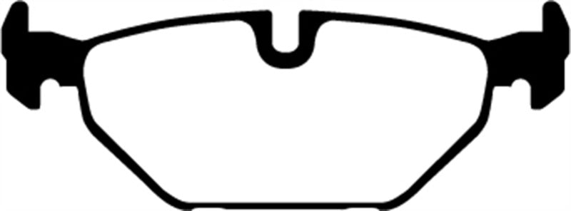 EBC 99-01 Saab 9-5 2.3 Turbo (Aero) Redstuff Rear Brake Pads - DP31405C for 1999-2009 Saab 9-5 - angle view