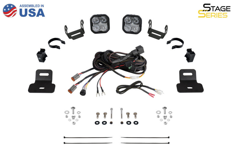 Diode Dynamics 17-24 Can-Am Maverick X3 SS5 Stage Series Ditch Light Kit - Sport White Combo - DD7868 for 2020-2024 Can-Am Ma
