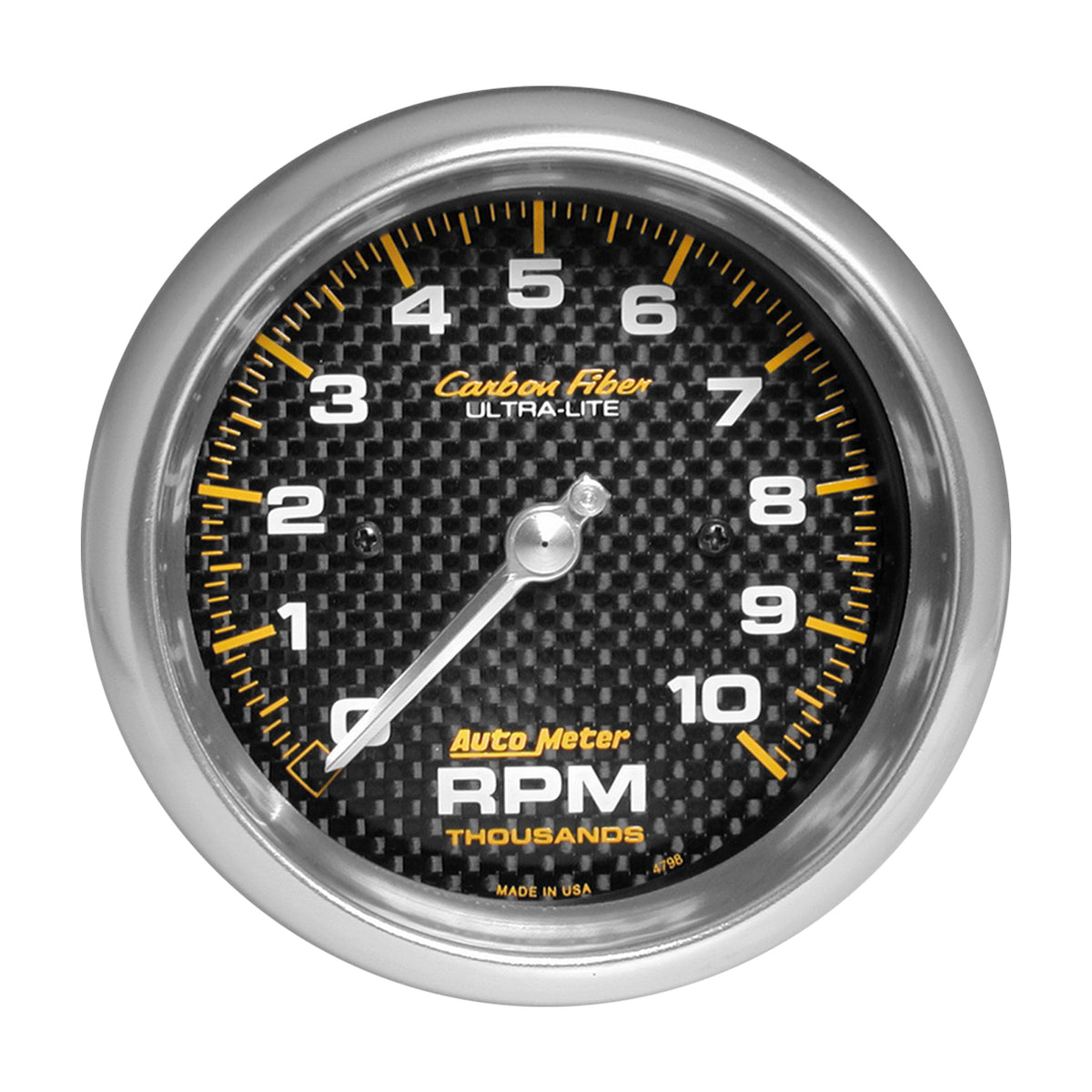 Autometer Carbon Fiber 3 3/8 10000 RPM In-Dash Tachometer - 4798