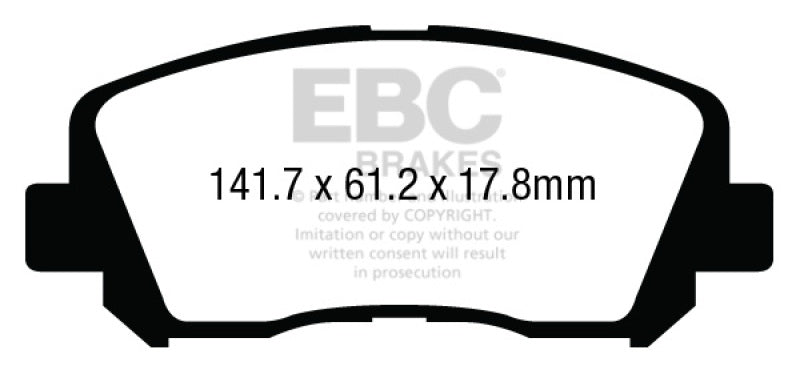EBC 15+ Chrysler 200 2.4 Redstuff Front Brake Pads - DP33007C