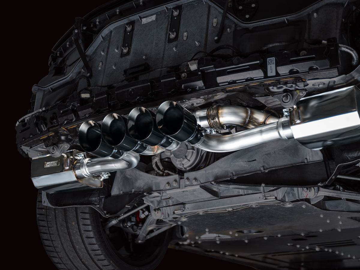AWE 23+ C8 Corvette Z06 SwitchPath Cat-Back Exhaust - Diamond Black Tips - 3025-43906