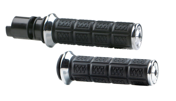 Kuryakyn Enygma Grips Throttle-By-Wire Chrome - 10142-1 - front view