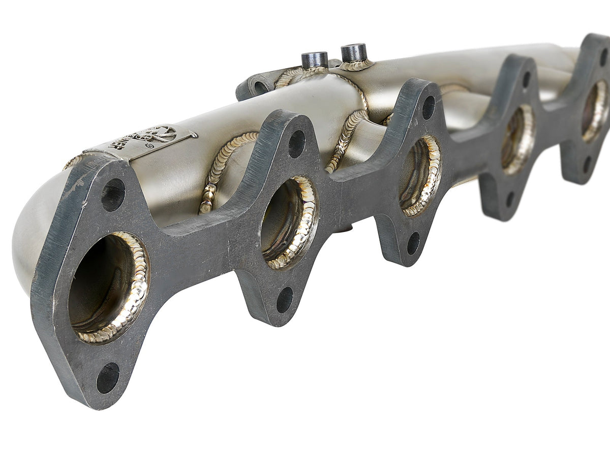 aFe Twisted Steel Header Turbo Manifold (T3) 98.5-02 Dodge Diesel Trucks L6 5.9L (td) - 48-32020