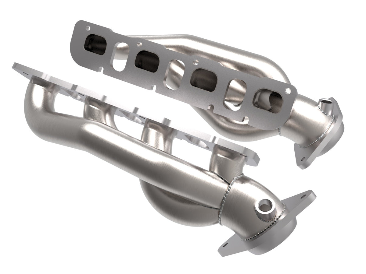 aFe Power Twisted Steel 304SS Shorty Header 2021 Ram 1500 TRX V8-6.2L (uncoated) - 48-32030