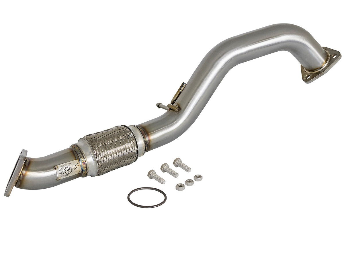 aFe Power Elite Twisted Steel 16-17 Honda Civic I4-1.5L (t) 2.5in Rear Down-Pipe Mid-Pipe - 48-36605