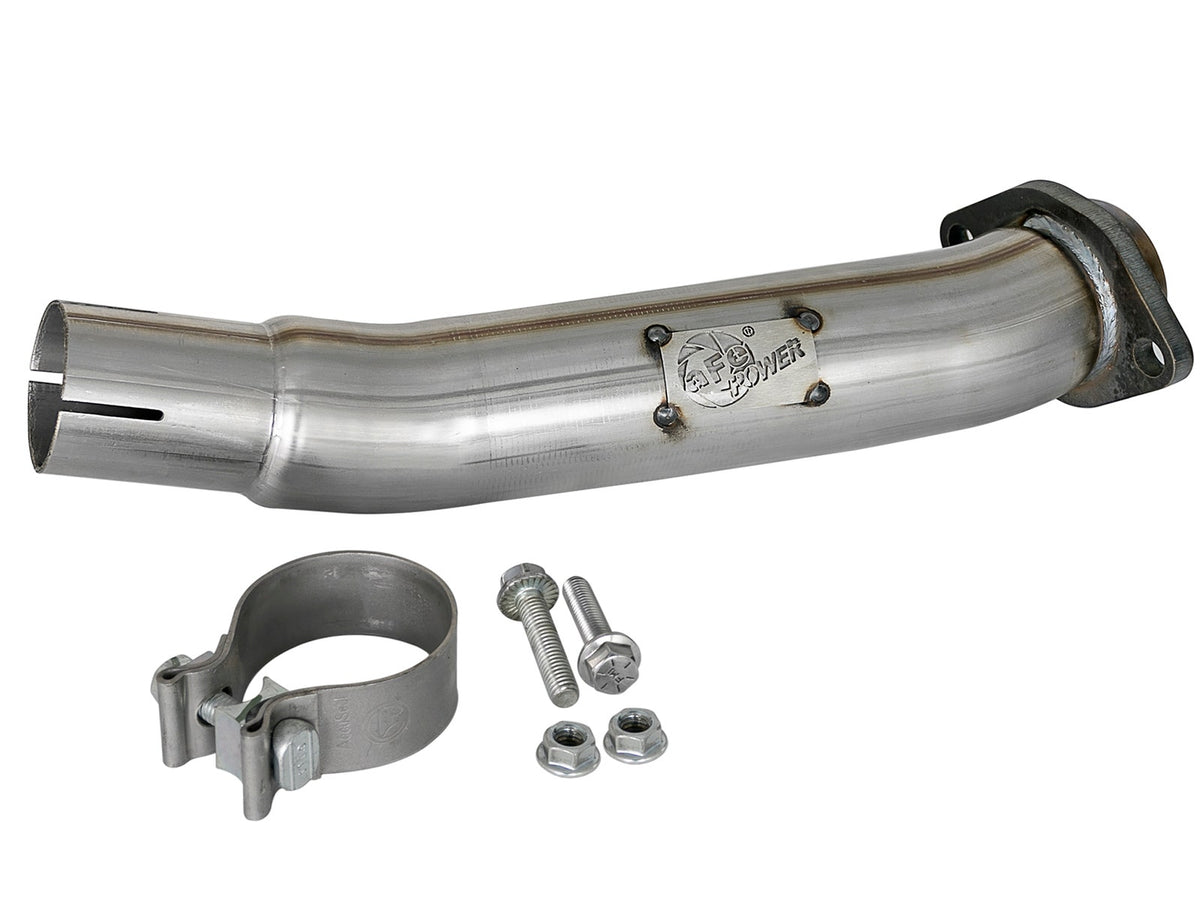 aFe Twisted Steel 2in Stainless Steel Loop Delete Down-Pipe 2018+ Jeep Wrangler (JL) V6 3.6L - 48-48024