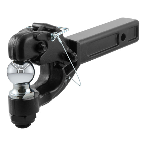 CURT 48007 Pintle Hitch with 2-Inch Trailer Ball, Fits 2-Inch Receiver, 16,000 lbs, 15-1/4-Inch Length