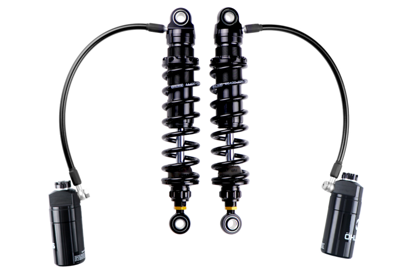 Ohlins 14-26 Harley FL Touring STX 36 Twin Blackline 13in Blk Reservoir Shocks - Heavy Duty Springs - HD 051S2