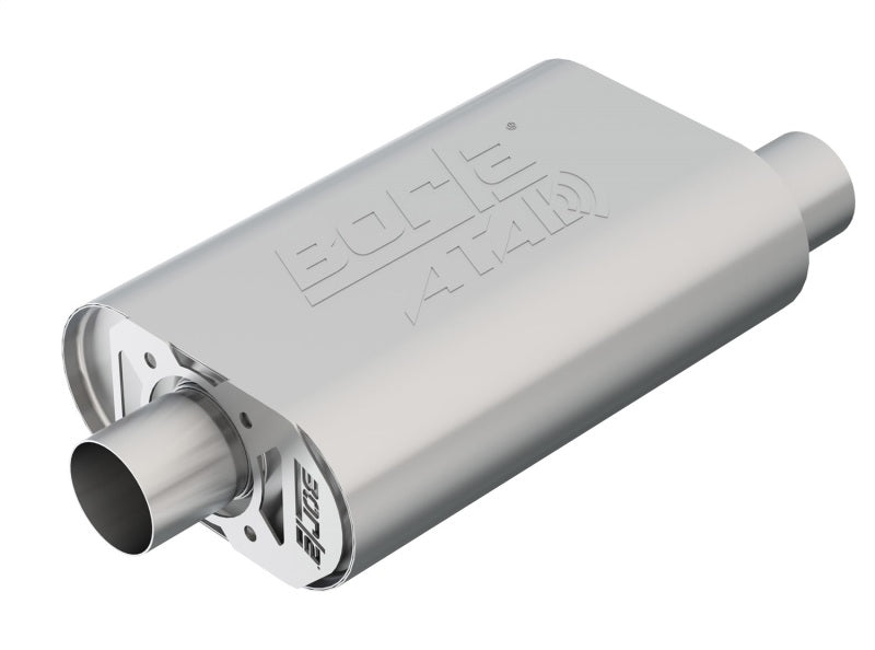 Borla CrateMuffler SBC Stock Output 283/327/350 V8 2.5in Offset/Center 14inx4.35inx9in Oval Muffler - 400826