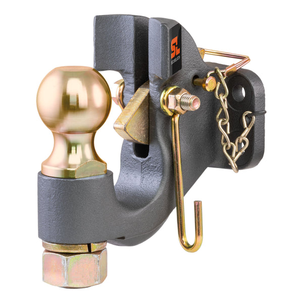CURT 48410 SecureLatch 2-5/16-Inch Ball and Pintle Hitch Hook Combination, 20,000 Pounds, Mount Required