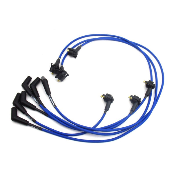 JBA 99-00 Ford Mustang 3.8L Ignition Wires - Blue - W06189 for 1999-2000 Ford Mustang - front view